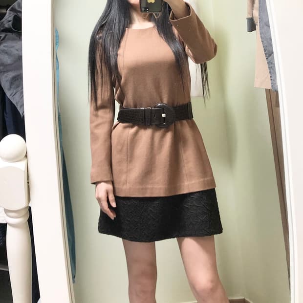  케네스레이디ㅡ 심플 원피스 55/상태최상/벨트포함