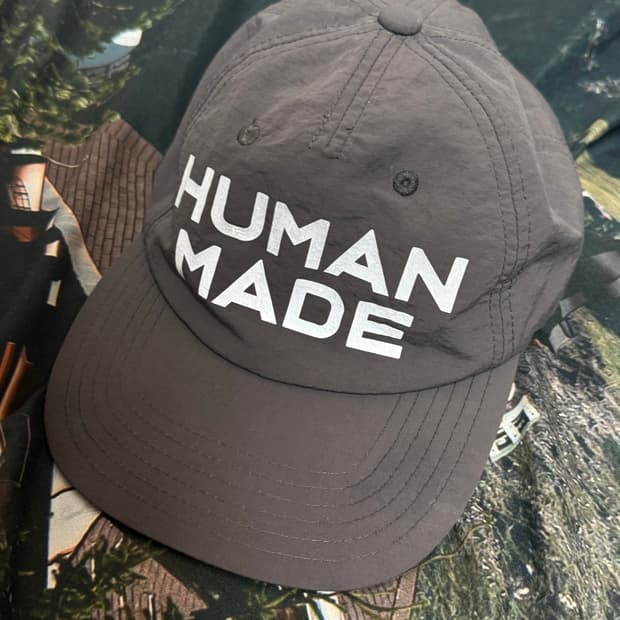 휴먼메이드 5패널 나일론 캡 그레이