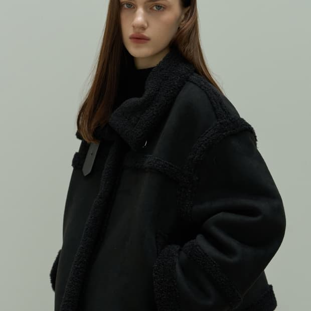 엘리오티 스웨이드 무스탕 