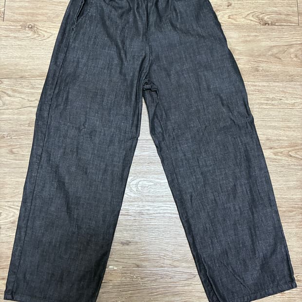 COCL 흑청 와이드 데님 팬츠 L