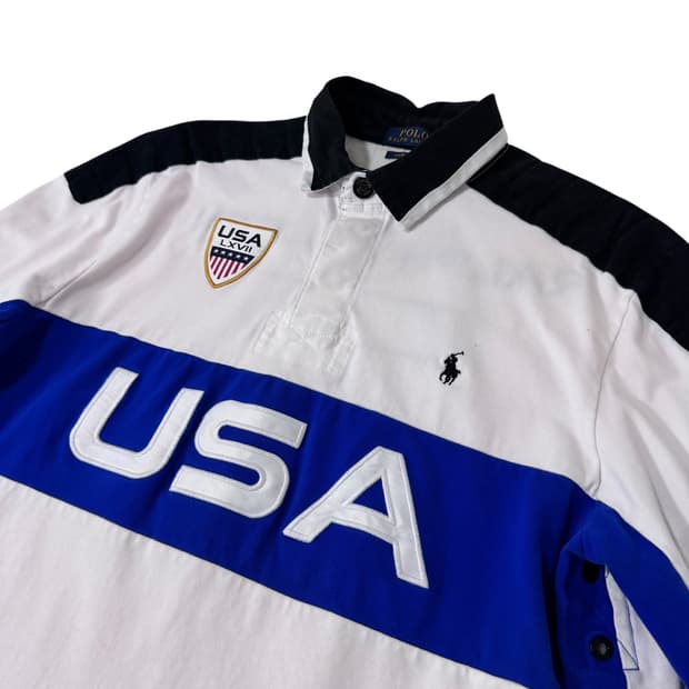 신형 폴로 랄프로렌 USA 빅로고 럭비티