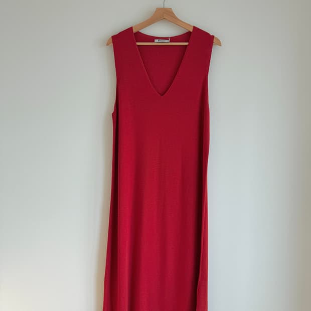 알렉산더 왕(alexander wang) 울&실크 블렌드 슬리브리스 원피