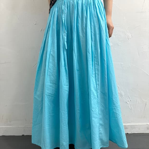 skyblue long skirt
