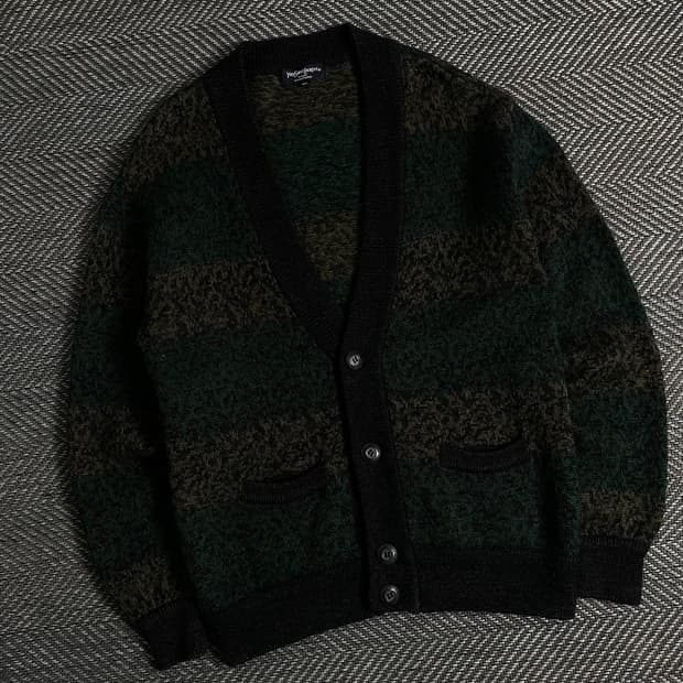 90s 입생로랑 아카이브 패턴 울 가디건y 3343