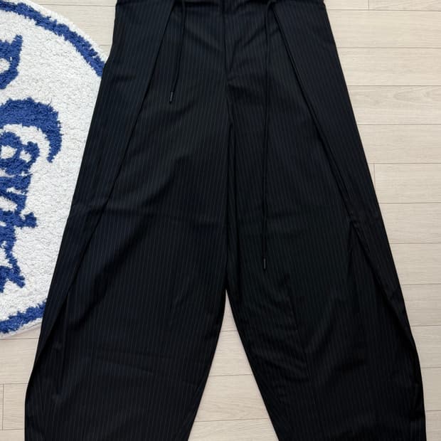 아조바이아조 원턱 오버사이즈 스트라이프 트라우저