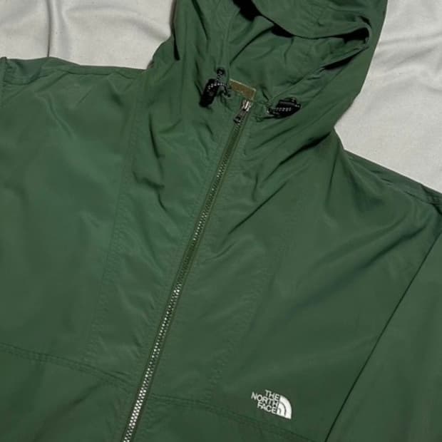 95 노스페이스 스몰로고 그린 후드 바람막이