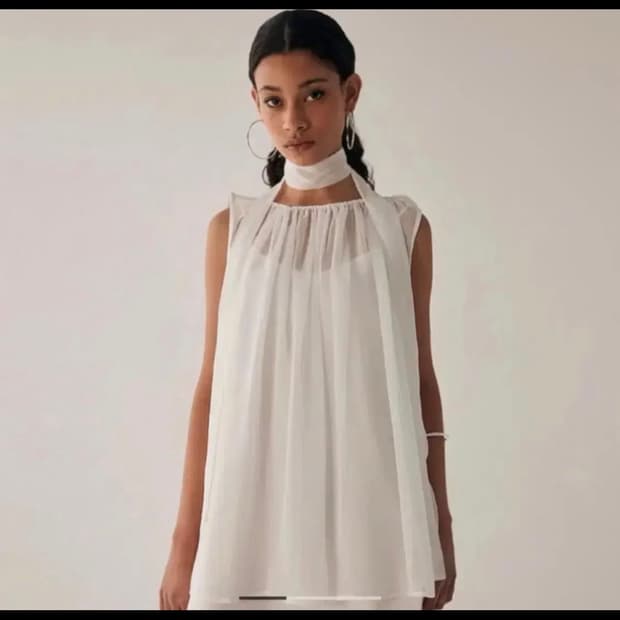 구함)트리밍버드 타이 미니 원피스