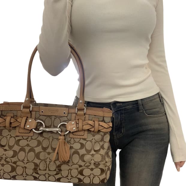 블프세일 🎉 코치 베이지 갸루 숄더백