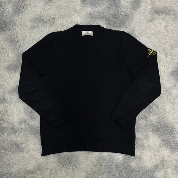 [백화점판] 스톤아일랜드 니트 블랙 [L]