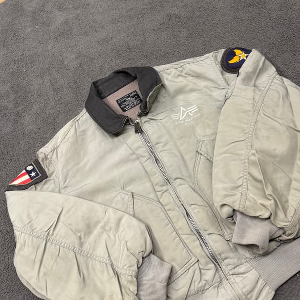 [정품/L] 알파인더스트리 항공 MA-1 패치 자켓 c1