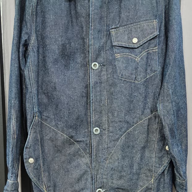 리바이스 엔지니어드 진스 솽마 진청 내피 데님 코트 L