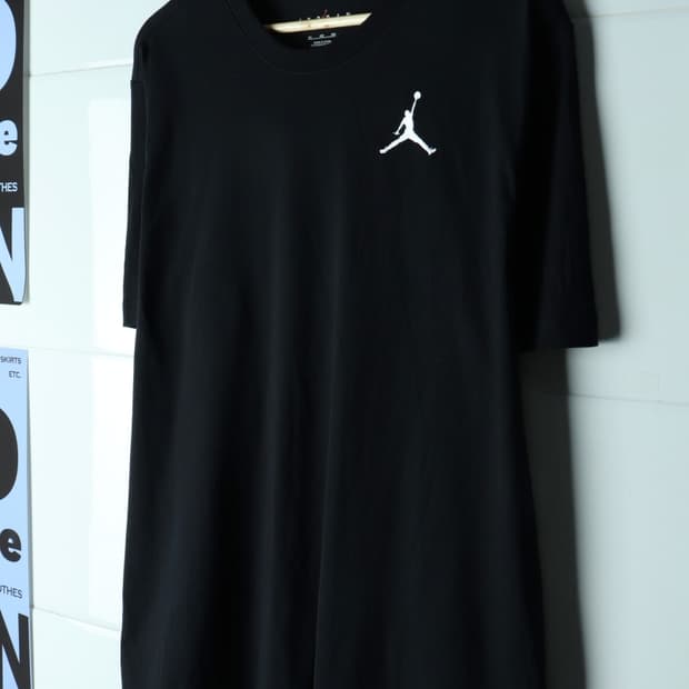 (3XL) 조던 반팔 티셔츠 새상품 빅사이즈 블랙 올드스쿨-H34375