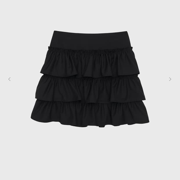 burmula RUFFLE MINI SKIRT (BLACK)