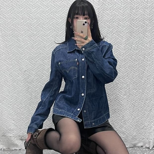 리바이스 엔지니어드진 레트로 캐주얼 빈티지 데님자켓 M C11659