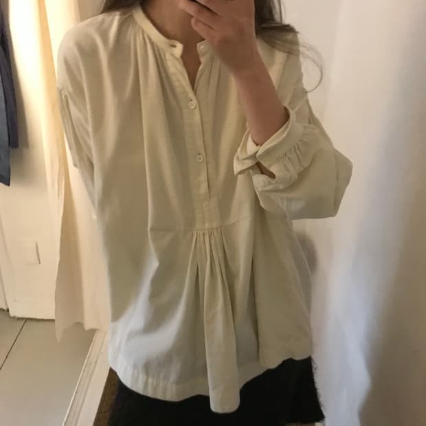 henley neck blouse