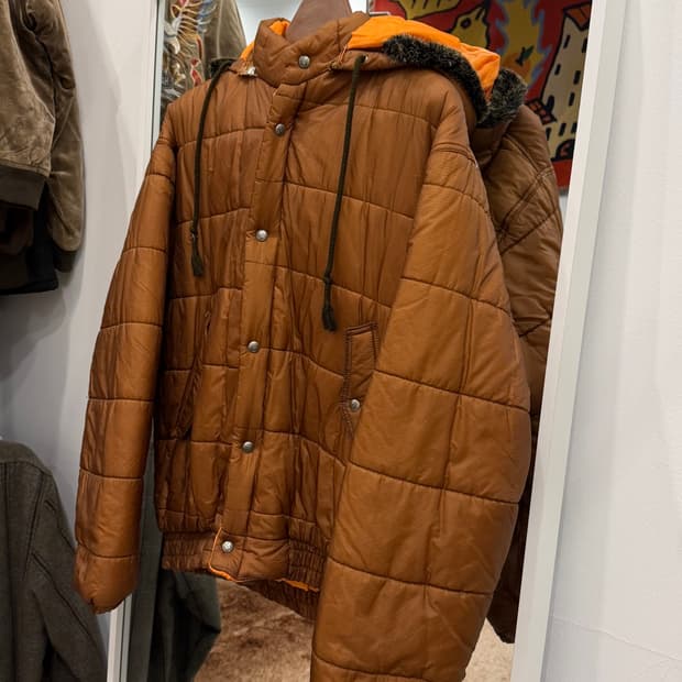 Rifle 빈티지 골드윙 후드 푸퍼 자켓 (made in Italy)