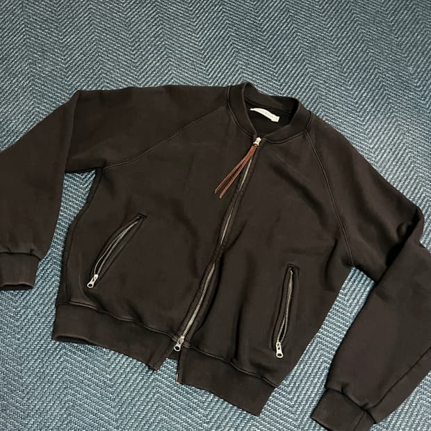 [M] 서피스에디션 스웻 스타디움 자켓 블랙