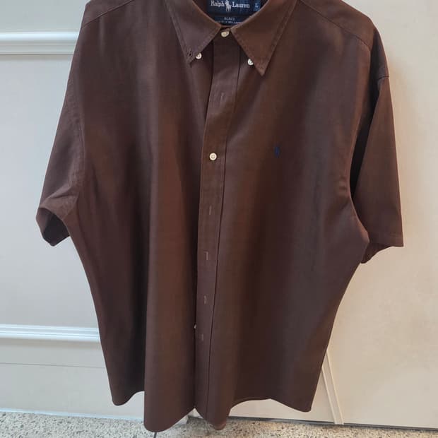 폴로 브라운 실크 셔츠 110