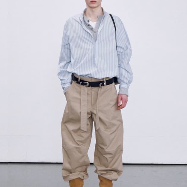 렉토 스트라이프 드로잉 셔츠 24SS