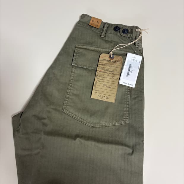 rrl 헤링본 퍼티그 팬츠 31/32