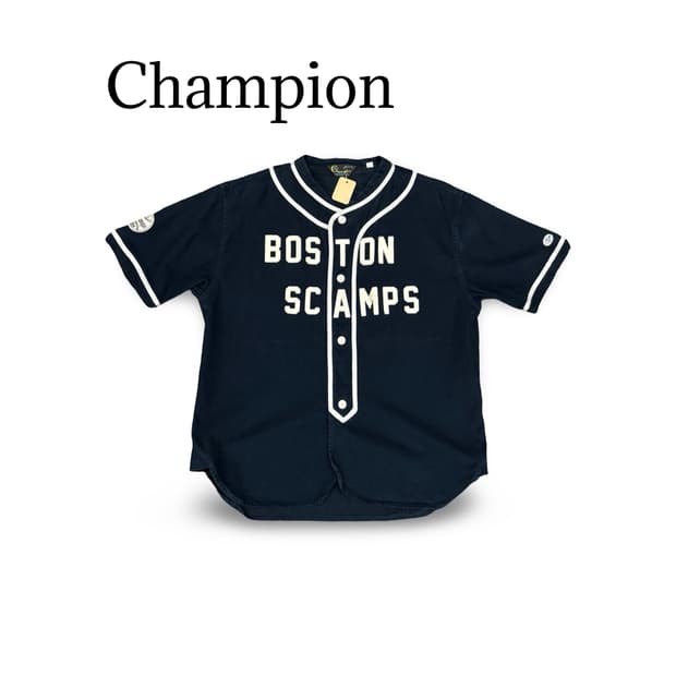 (95)Champion 로체스터 라인의 다크 네이비 베이스볼 셔츠