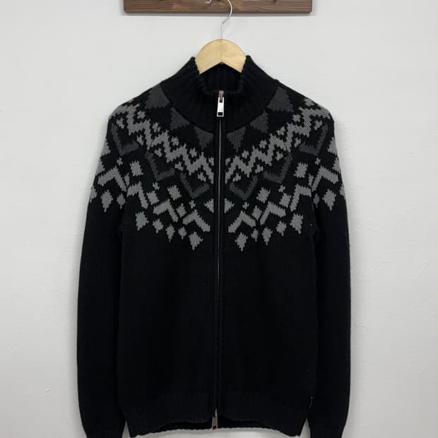 [S] 아르마니 익스체인지 매장판 투웨이 울 니트 집업