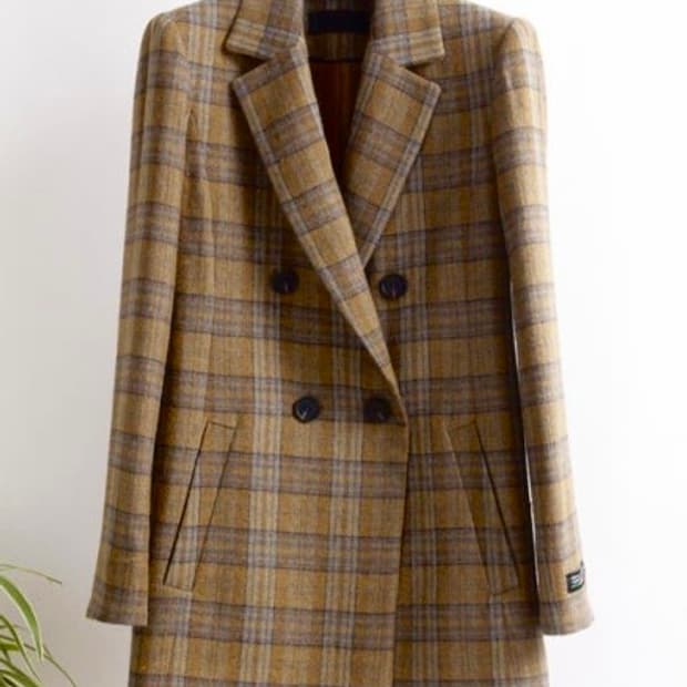 스페셜 울 블렌딩 더블버튼 머스타드 체크 울자켓 (고정가격)