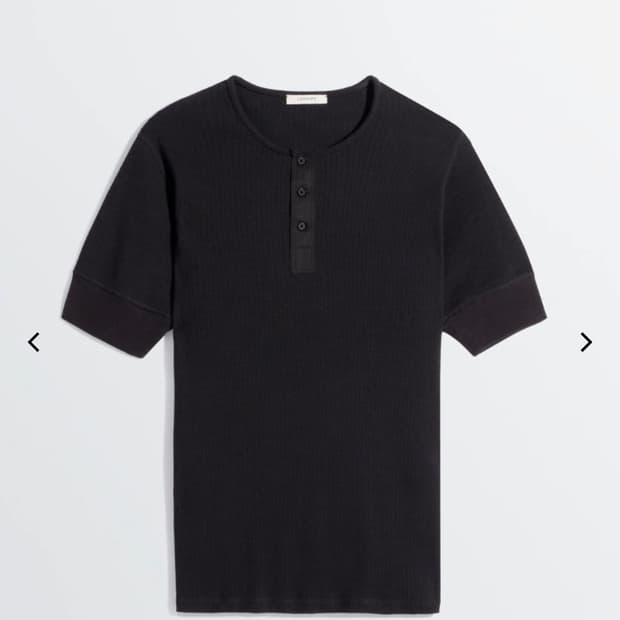 [S]르메르 26ss 립 헨리넥 탑 블랙