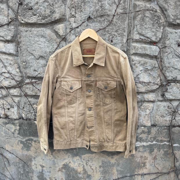 00s 리바이스 빈티지 타이다이 코튼 트러커 자켓 베이지