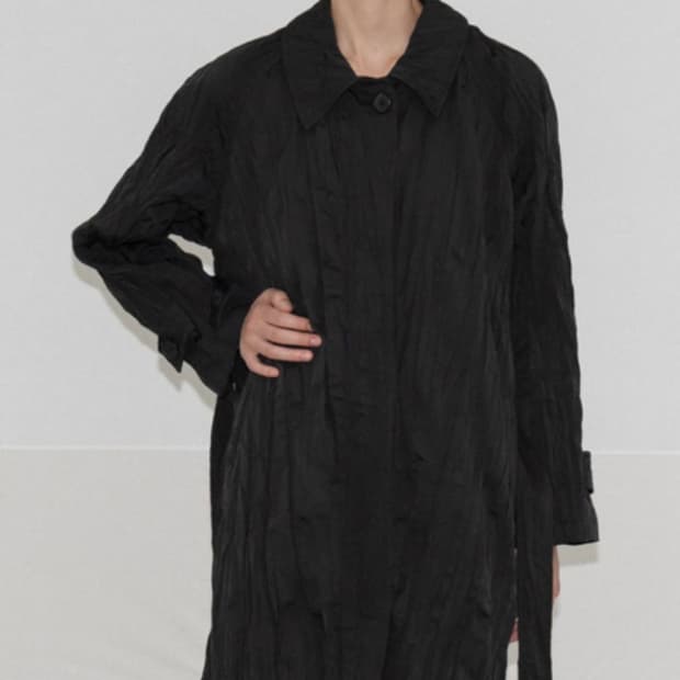 수수무 한지 트렌치코트