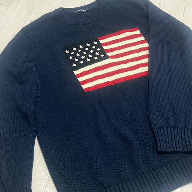 브랜디멜빌 성조기 니트 네이비