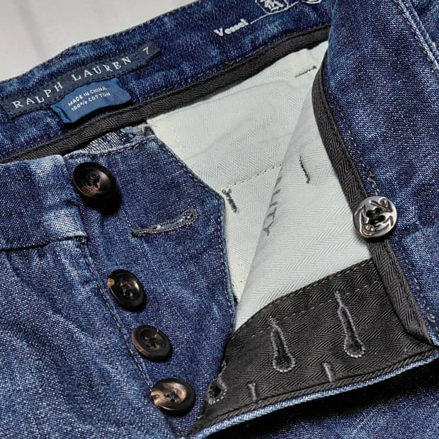 [7] 랄프 로렌 데님 사이드 어저스터 쇼츠 (마린 아카이브 모델)