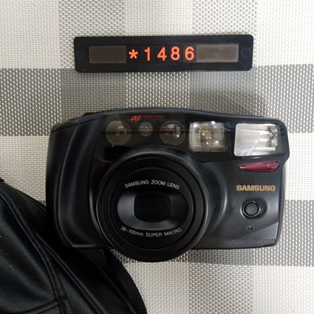 삼성캐녹스 퍼지줌 1050 필름카메라 파우치포함