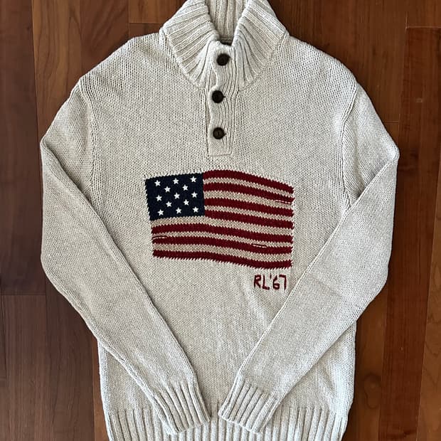 폴로 랄프로렌 성조기 니트 S