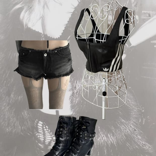 아디다스 레더 락시크핫걸 코디세트