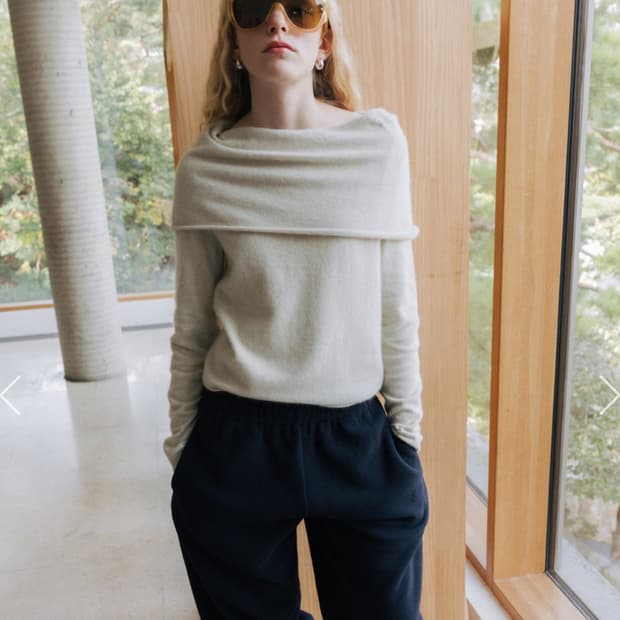 monoha cape layered knit gray