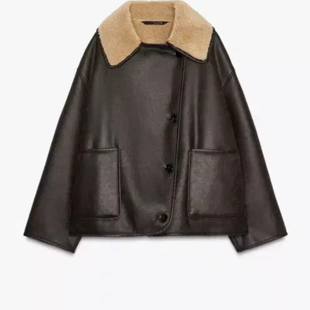 새상품) Xs 사이즈 ) 자라 무스탕 3548 246