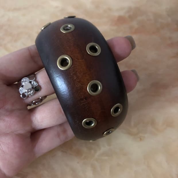 wood bangle bracelet 