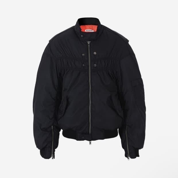 노쿨러스 바이커 봄버 자켓 블랙