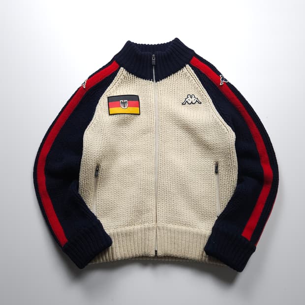 카파 독일 레트로 국가대표 빅로고 크롭 스웨터 자켓 (90)