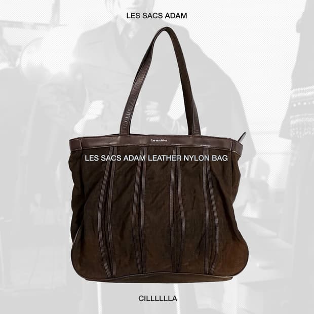 LES SACS ADAM 레더 레이어 디테일 숄더백