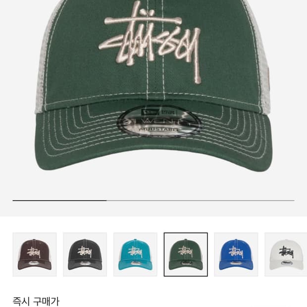 스투시 뉴에라 트러커 캡 그린