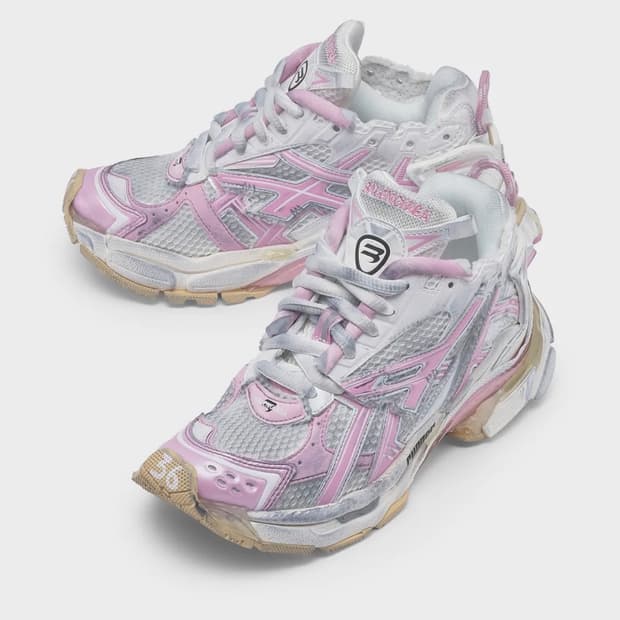 발렌시아가 러너 화이트 핑크 36