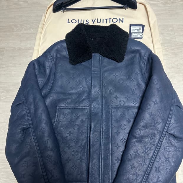 [54,XL] 루이비통 시어링 자켓 네이비