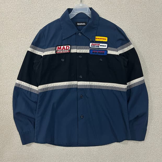 (OS) 히스테릭 글래머 90s 네이비 워크셔츠