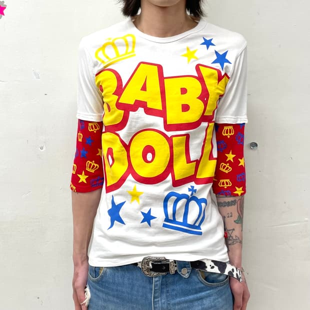 Baby Doll Retro Star Half Long-Sleeved