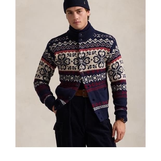 랄프로렌 스노우플레이크 가디건