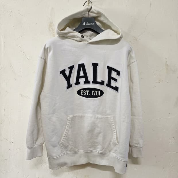 예일 YALE 아이보리 후드티 M