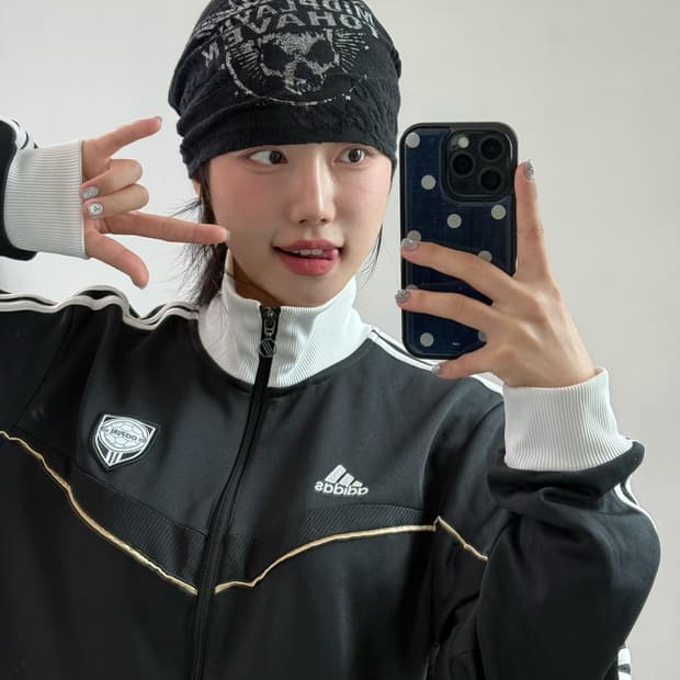 빈티지 스컬 비니