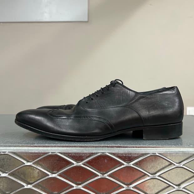 에르메네질도 제냐 레더 로퍼 블랙 uk11